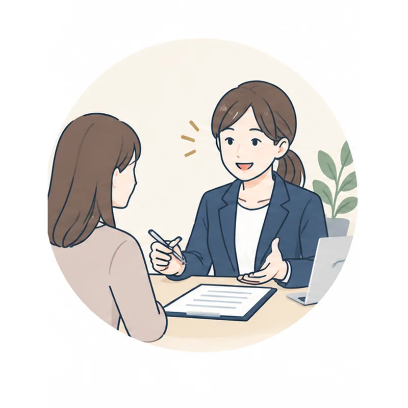 司法書士と面談するイメージ