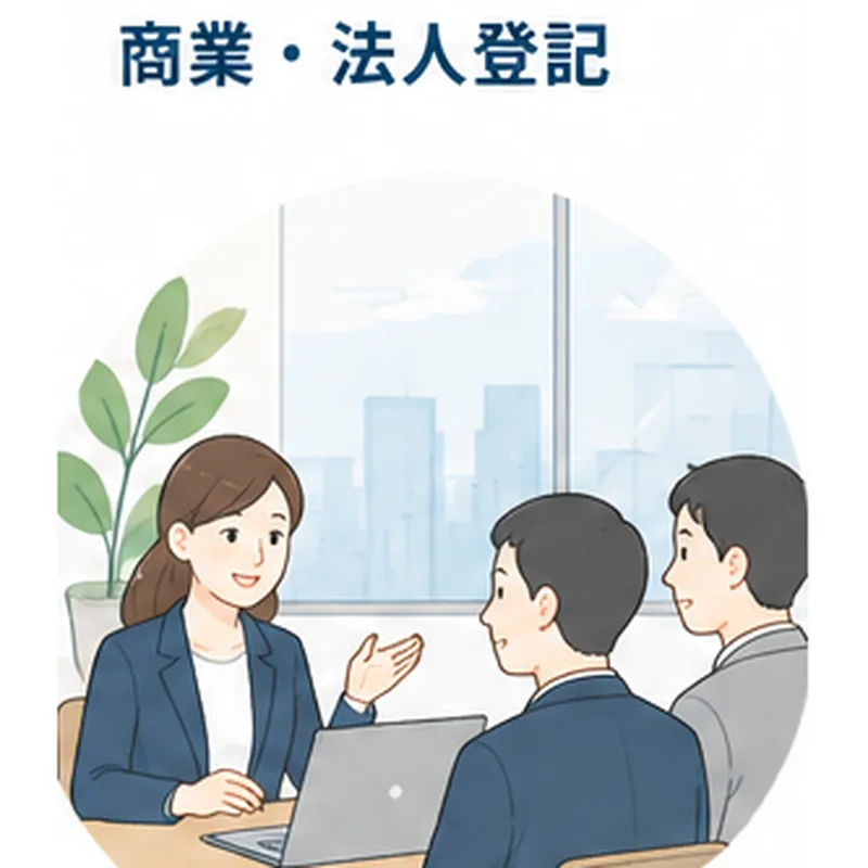 商業・法人登記を表すイラスト
